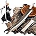 OLDZ CRAFTZ- Kurosaki Ichigo Zangetsu Collectible Cosplay Sword - 40 Inch Carbon Steel Blade, Leather Sheath - Anime Cosplay Katana Replica | Ichigo Sword Collectible Gift for Fans