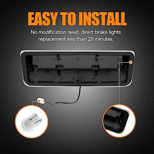 Image of Third 3rd Brake Light LED for 2004-2008 Ford F150, High Mount Rear Brake Lights Assembly for 04-08 F-150, Waterproof Center Cab Cargo Lamp Stop Light