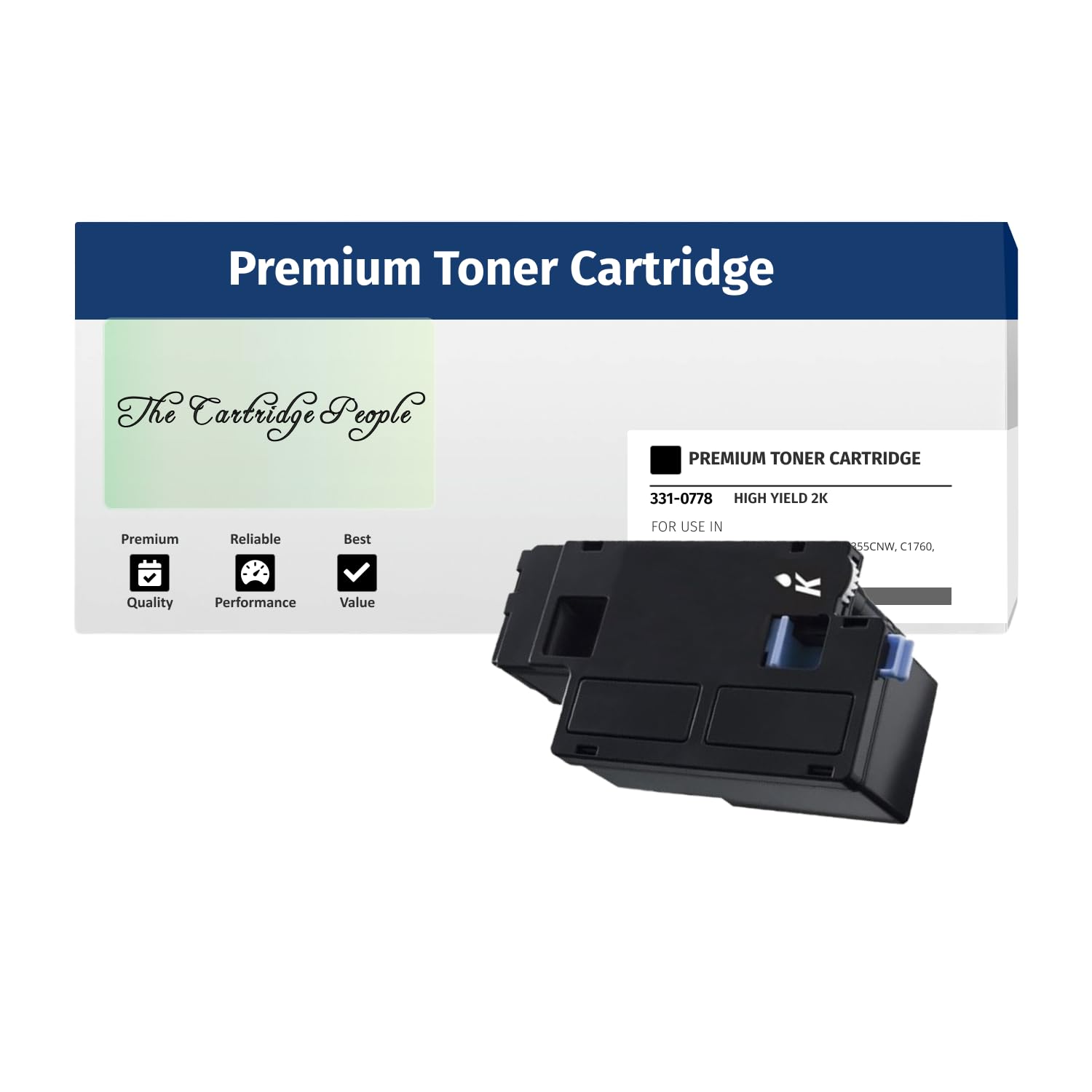 4-Pack Toner Cartridges For Dell 1250c & 1350cnw Color Laser Printers | Full C/M/Y/K Set