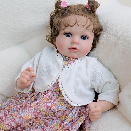 Muñeca Reborn Bebé Niña 50 cm Realista con Ojos Abiertos miniatura 1