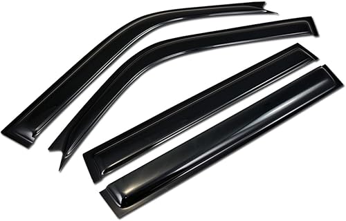 R&L Racing Ventvisor Deflectores de ventana compatibles con Toyota Rav4 1996-2000 de 4 puertas | Protector de luz solar y lluvia de humo oscuro para