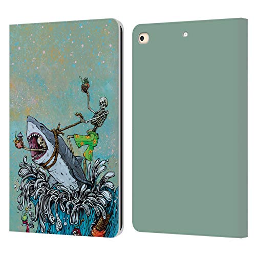 Étui portefeuille en cuir coloré pour utiliser l'iPad 9.7 au café