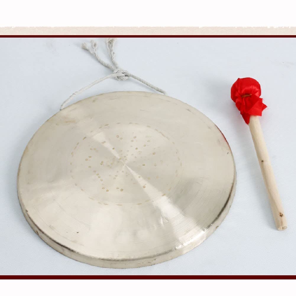 "gong gong tibetano gong+tibetano Gong dal suono della tigre, gong acuto dal suono della tigre, gong basso dal suono della tigre, strumento gong dell'opera(Color:bass,Size:21cm)"