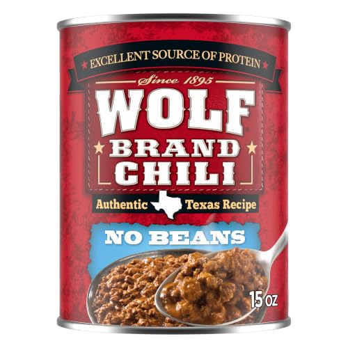 Wolf Brand Chili Without Beans, Packed with Protein, 15 Ounce