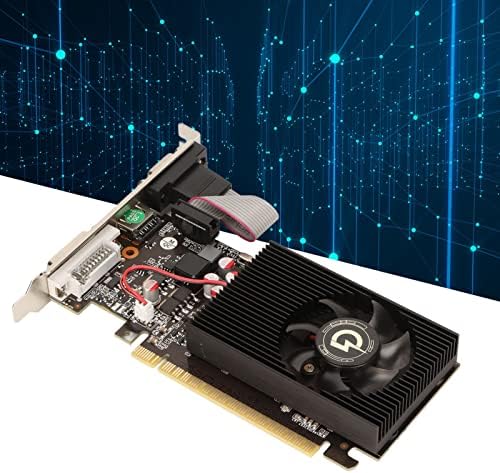 GT730 4GB GDDR3 Gaming Graphics Card, Single Fan Desktop Computer Graphics Card, VGA DVI PCIE 1.1 128bit 700MHz For GF108 40nm, PCB Board Integrated Cooling Module