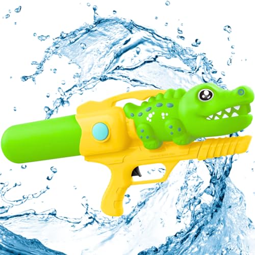 Image of Storio Big Cute Crocodile Holi Pichkari Water Gun Toy for Kids with 25Ft Range |High Pressure Mechanism Ideal Outdoor Toy for Pool & Beach Fun
