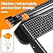 HLCORD 3-Piece Set with 12-inch A4 Paper Cutter with Automatic Safety Guard and Side Ruler, Suitable for Cutting Craft Paper, Gift Cards, Coupons, Labels, Card Stock, Photos(Black)