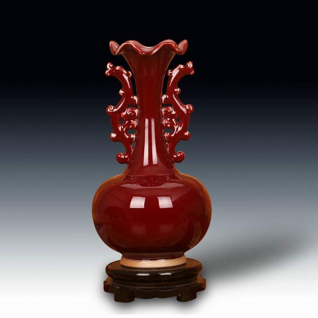 Vase émail en céramique de style artistique et ornements floraux