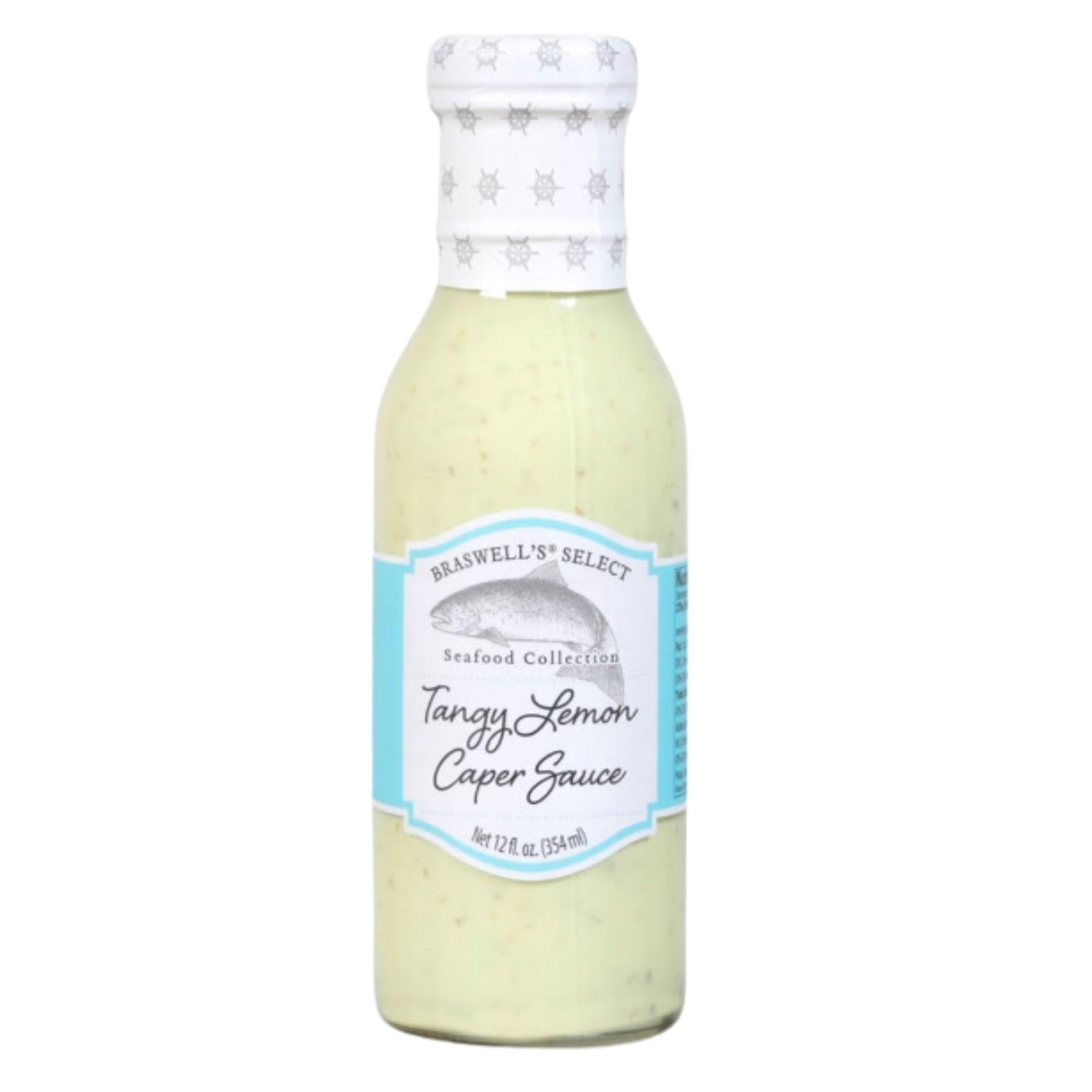 Braswell’s Tangy Lemon Caper Sauce – Small-Batch, Renowned Specialty, Made in USA, Since 1946 (12oz)