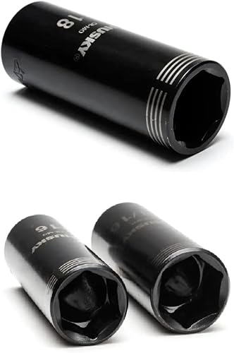 Studderz Husky Juego de herramientas – Juego de llaves de impacto profundo de pared fina MM (10 piezas) – 3/8 pulgadas (305713511)