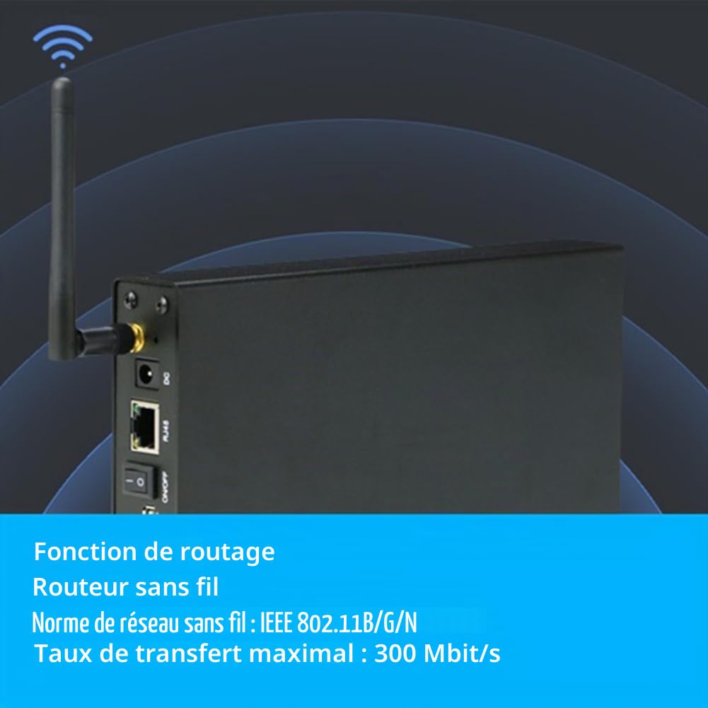 Boîtier Portable pour Disque Dur SSD 3,5, USB 3.0 RJ45 Ethernet NAS réseau de Stockage de Serveur de Streaming pour boîtier, Prise européenne