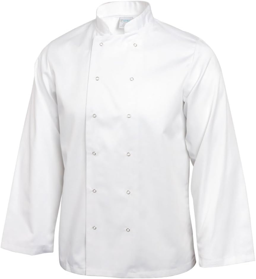 Whites Chefs Clothing A134-S Whites Vegas Chefs Jacket, Long Sleeve, White, Small