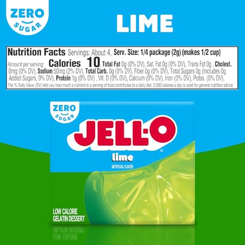 Image of Jell-O Artificially Flavored Gelatin Dessert Mix, 2 Lime, 2 Black Cherry (Variety Pack)
