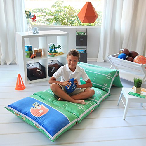 Butterfly Craze Kid's Floor Pillow Bed Cover - Use as Nap Mat, Portable