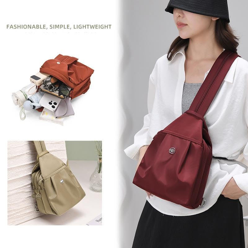 Waterproof 2 Way Commuter Bag Convertible Backpack Side Sling Travel Handbag Multi Functional Design Various-Pockets3