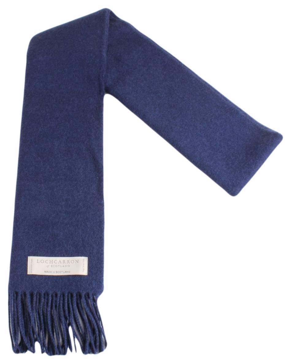 Lochcarron of ScotlandNavy Plain/Solid Coloured Lambswool Scarf