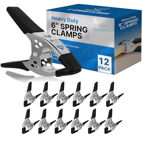 Online Best Service 12 Pack - 6" inch Spring Clamp Large Super Heavy Duty Spring Metal Black - 3 inch Jaw opening by Online Best Service - Used condition - US$27.59