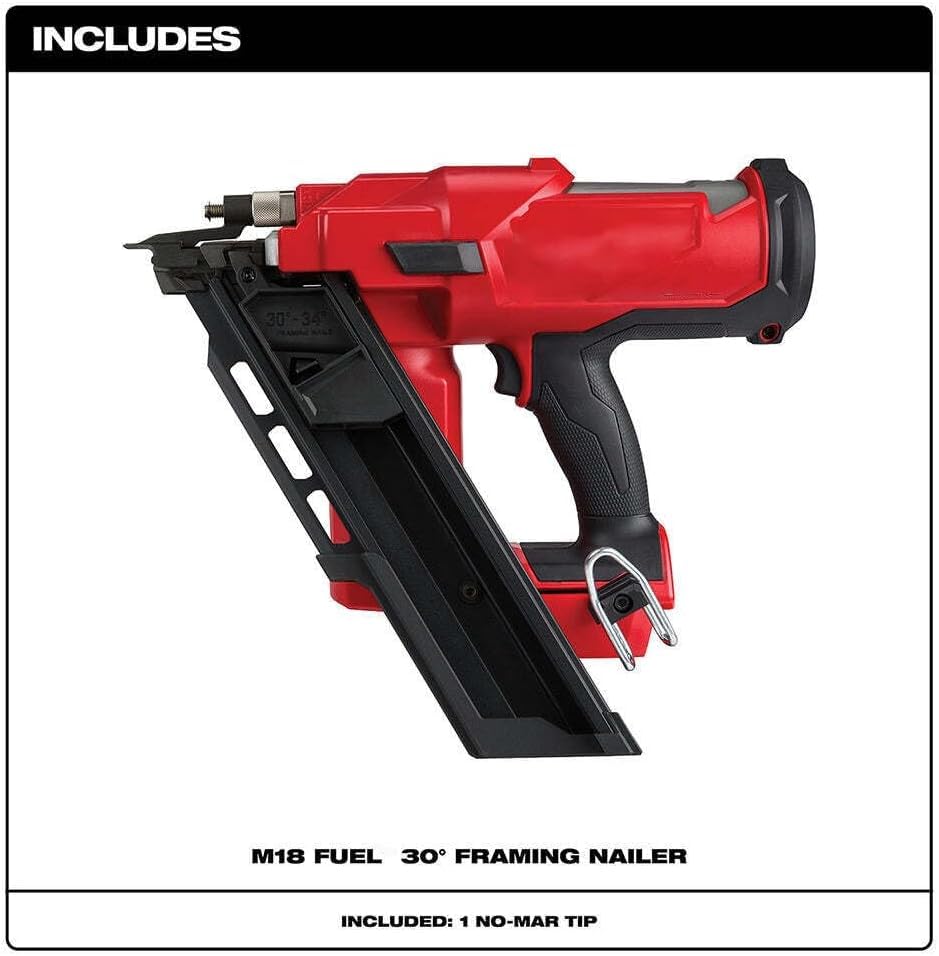 AiSnapes 2745-20 for Milwaukee Framing Gun M18 18V 30-Degree Cordless Lithium-Ion Framing Nailer - Bare Tool