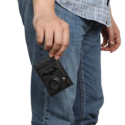 Batman The Dark Knight Men's Black Wallet With Tracker Pouch2