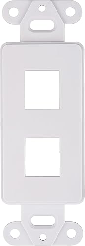 Miniatura 5 de Decora - Placa de pared Keystone, placa de pared blanca con conector de 2 cuadrillas, 1234 puertos, paquete de 10 (2 puertos)