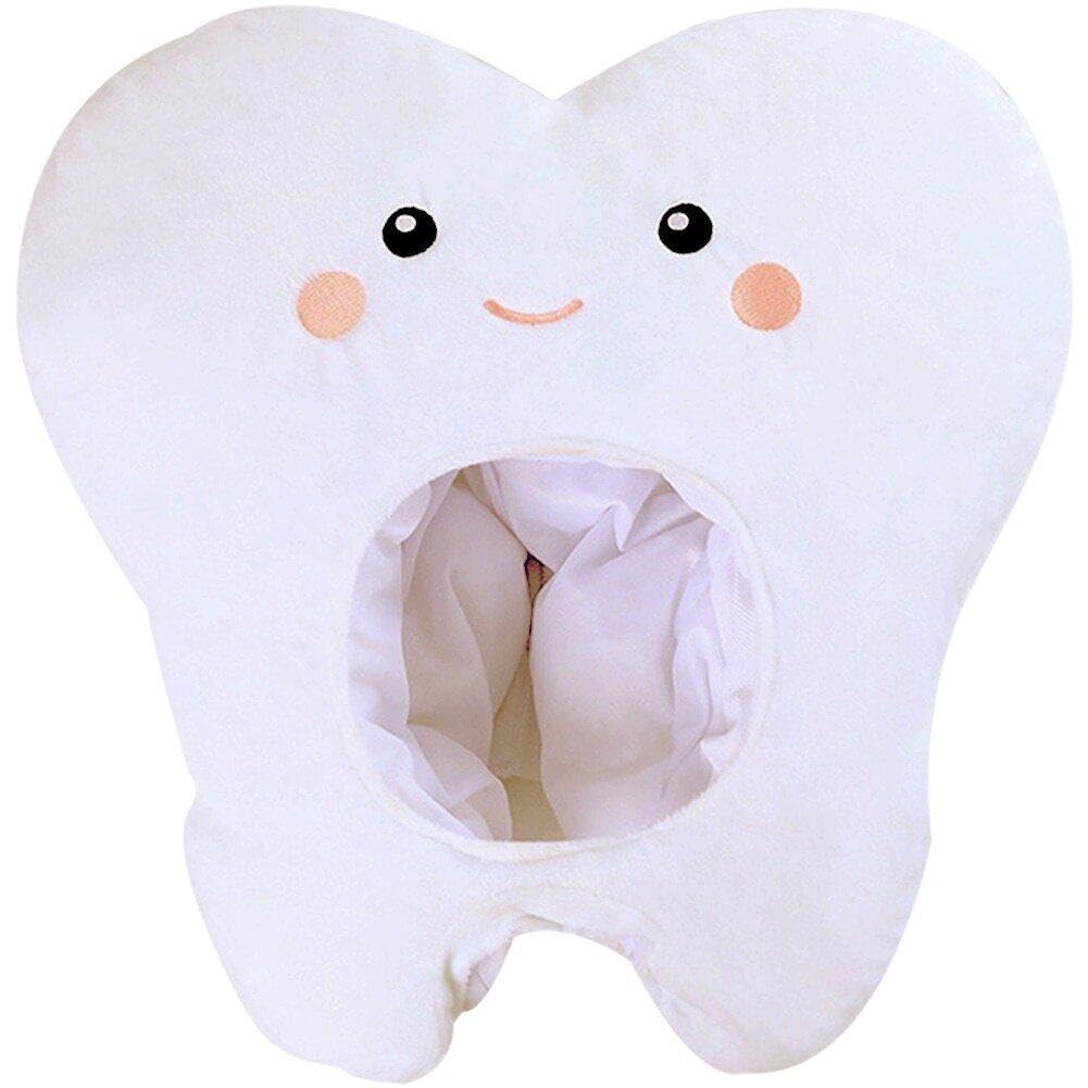 Fituenly As Shown Dental Headgear Nativity Accessories Nativity Decor Dresses For Winter Tooth Headgear Cosplay Costume Adult Set Christmas Plush Party Headgear Party Plush Hat Plush Tooth Headwear