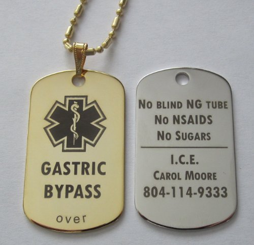 Custom Engraved Medical Alert Tag Pendant Necklace In Gold Or Silver (Silver) - Free Personalization #TOP5