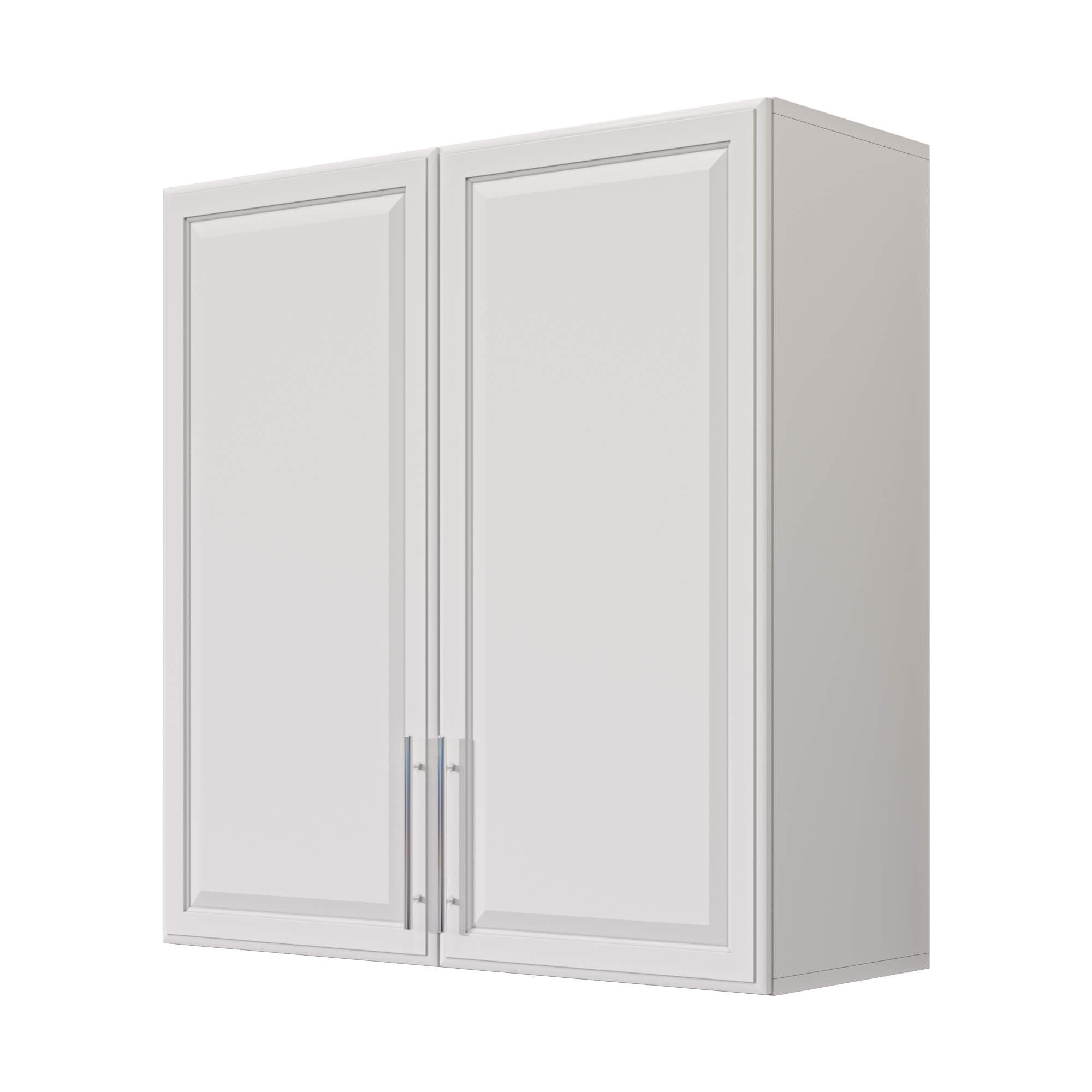 Laundry Room Wall Cabinet  30” W with Adjustable Shelf,Wall Mounted Kitchen Cabinets with Two Shaker Doors,Upper Storage for Laundry Room, Bathroom, Kitchen,Large,White
