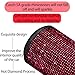 Sandfren Bling Car Center Console Cover, Crystal Rhinestone Vehicle Armrest Cover Cushion with 2 Storage Bags for Women Girls, Diamond Auto Storage Box Protector Pad, Universal Fit (Red)