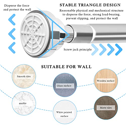 Teleskop-Kleiderstange Aus Edelstahl – Verstellbar Von 84–140cm Mit S-Haken