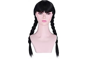 Long Straight Kids' Black Wig for Cosplay