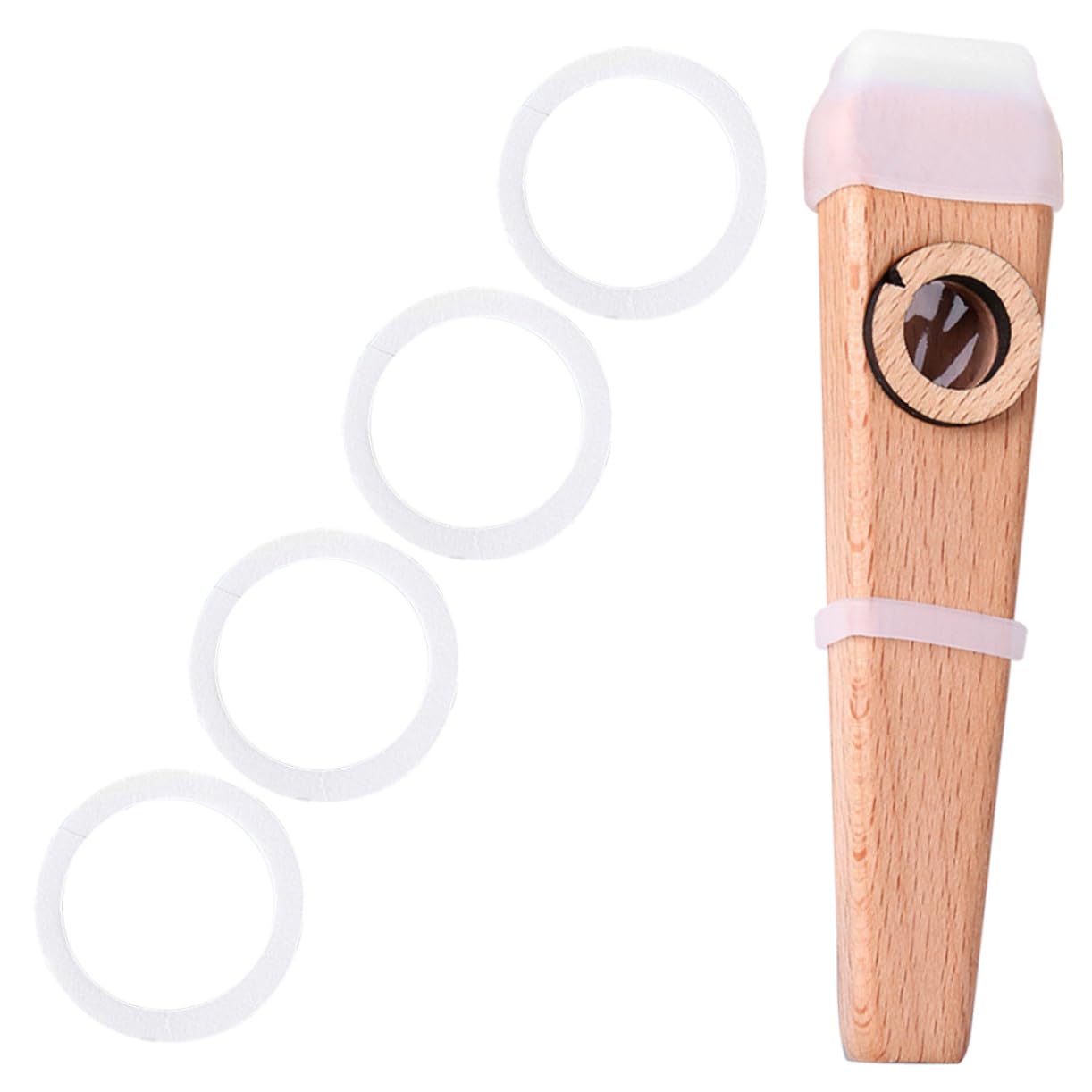 Hemobllo Kazoo Profesional de Madera Pulida Compacto y Portátil Instrumento Fácil de Tocar para Acompañar Guitarra Ukelele Violín y Piano para Iniciación Musical y Entretenimiento
