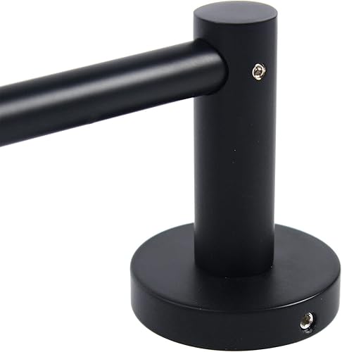 Miniatura 4 de Toallero para baño para sala de estar, perchero giratorio, bata, sombrero, ropa, colgador de pared, toalleros para baño, con 6 ganchos (negro)