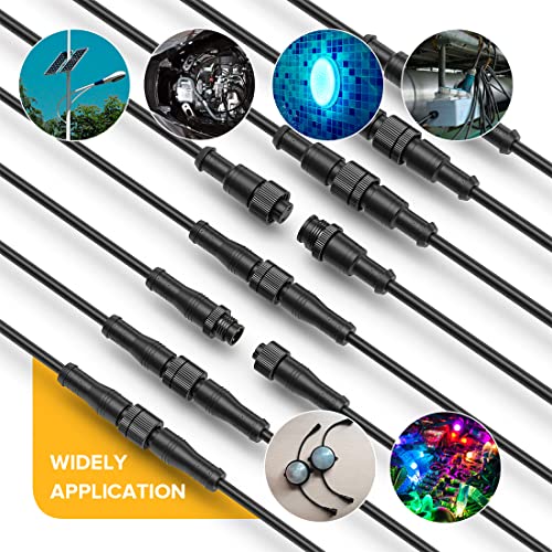 Btf-Lighting 4 Core 4 Pin Big Size Ip67 Y Shape 1 Male-Divided-2 Female Spillter Connctor Black Plastics 0.5Mm²/20Awg 22Mm Metal Metal Nut Support All Btf-Lighting 4 Pin Connector #TOP3