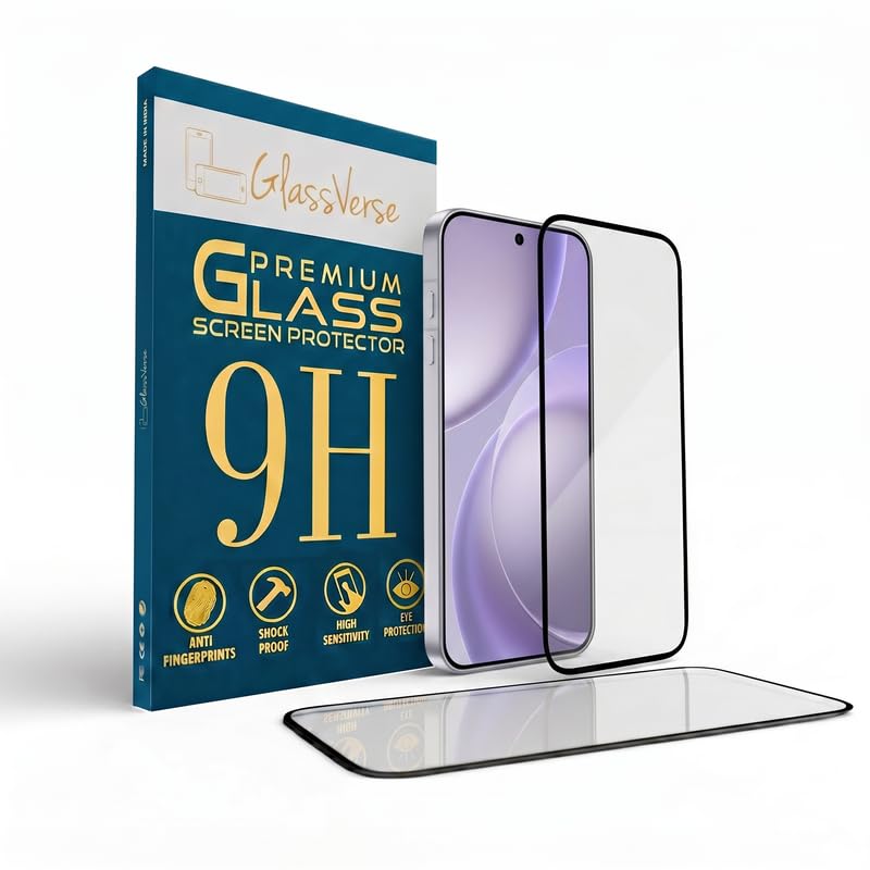 Image of GlassVerse Toughened Oleophobic Tempered Glass For Oppo Find X9s (Pack Of 2) with Free Installation Kit. Full screen Coverage - 6.59 inch