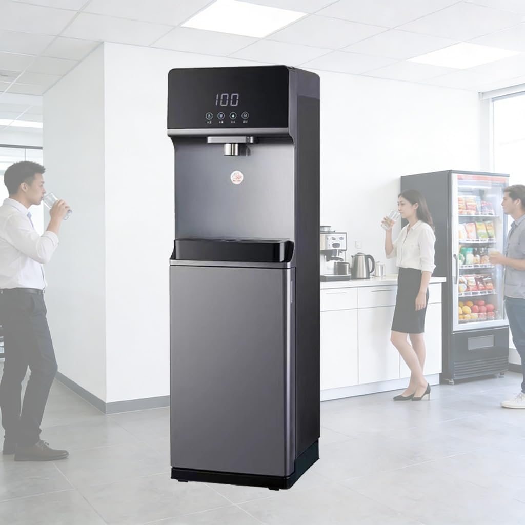 Distributeur d'eau de bureau chaud et froid à chargement par le bas avec écran LED tactile