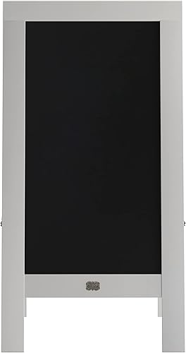 Vista 37 de Pizarra rústica vintage de madera gris con marco en A, pizarra para acera, tamaño grande, 40 x 20 pulgadas, tablero de sándwich resistente, tablero