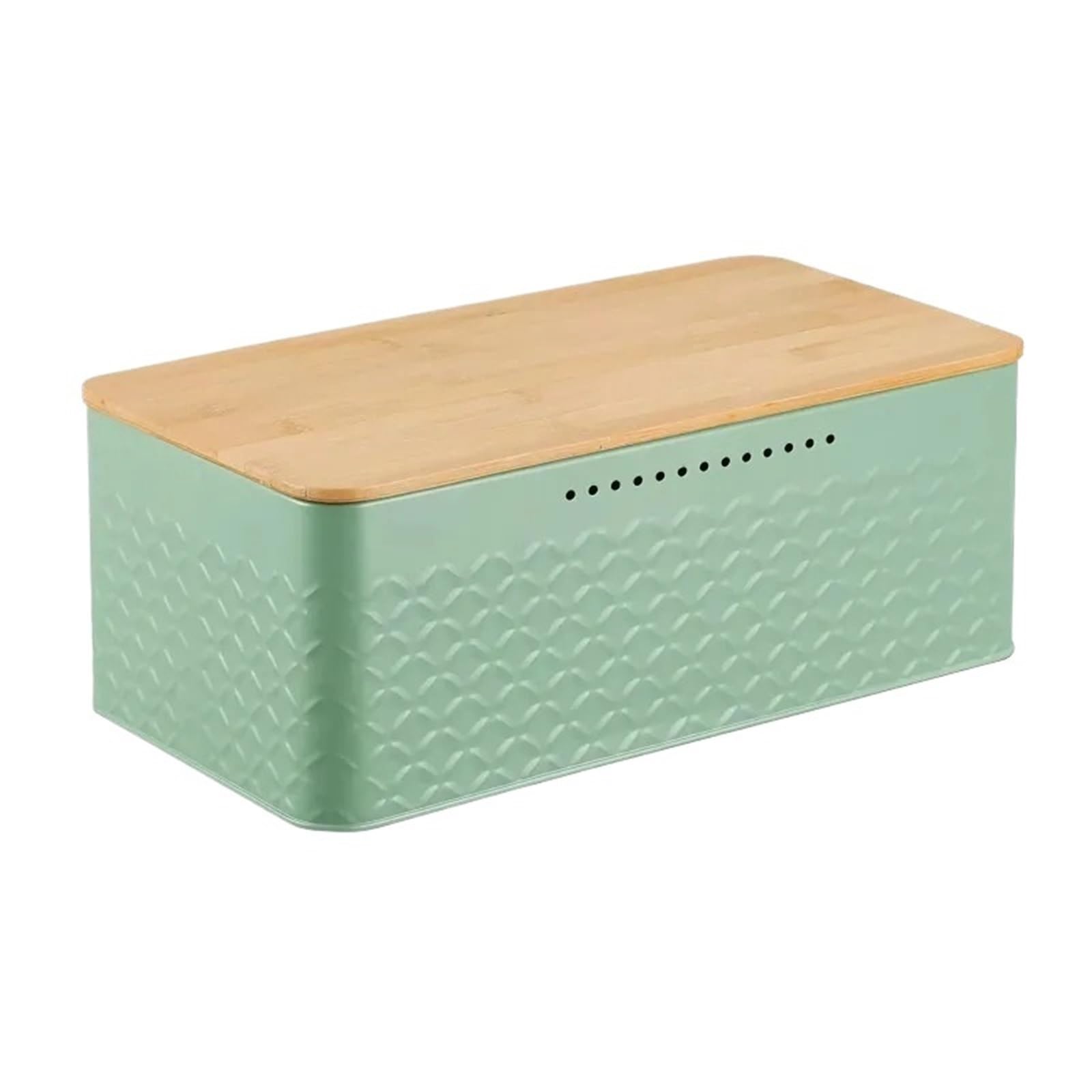 LSNNMU Metal Bread Box With Cutting Board Lid, Large Capacity Storage With Ventilation Holes For Organisation