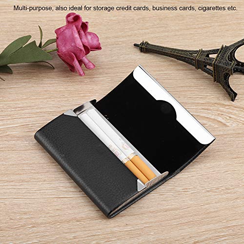 Alvinlite Cigarette Box Case PU lederen opbergdoos voor sigaretten|Joint Case Holder Draagbare sigarettenkoker houder voor mannen en vrouwen Unisex |Zwart| sigaretten doos - Afbeelding 6