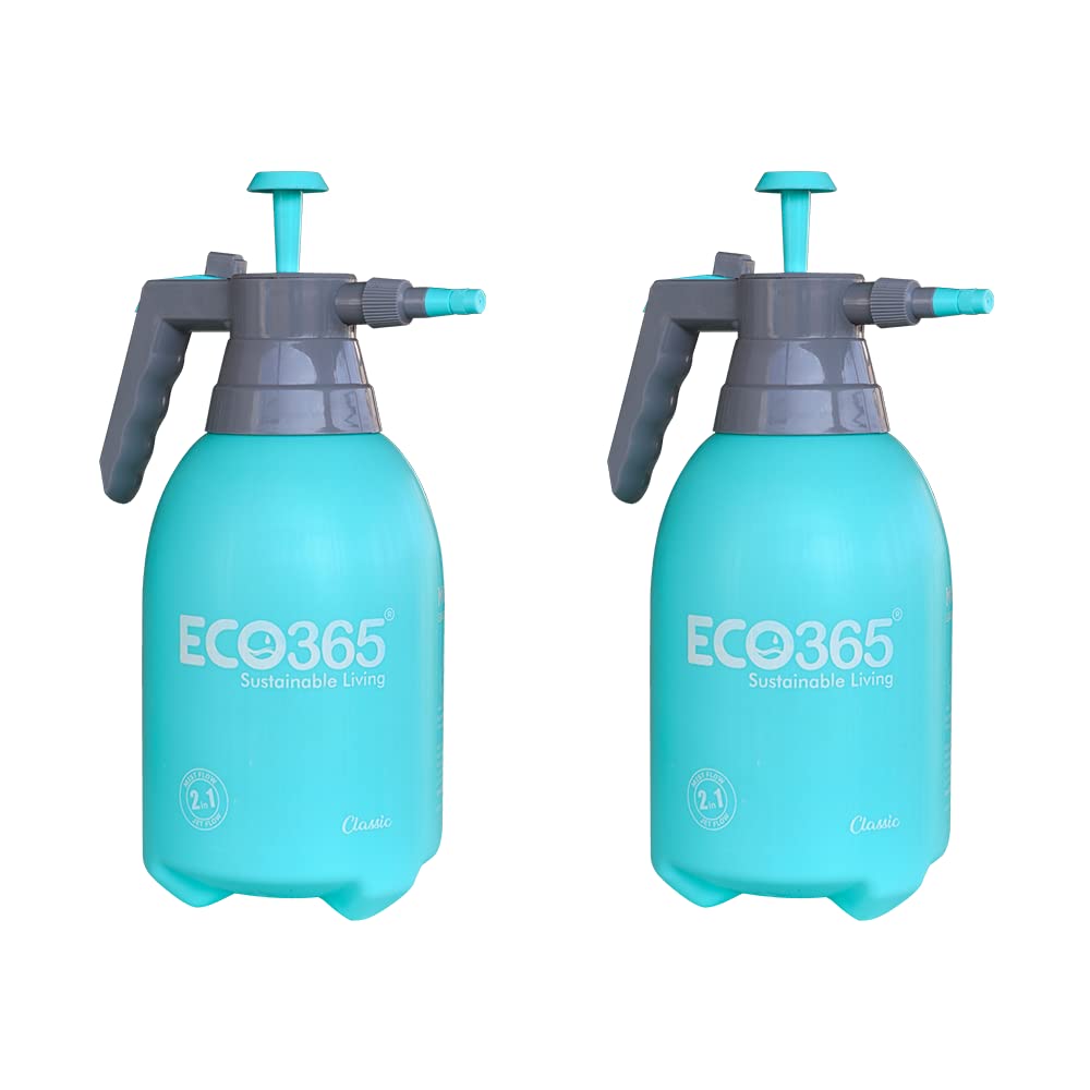 ECO 365 Classic 2.2 Liter (Blue) Spray Bottle for Plants with Dual Flow Adjustable Nozzle for Mist & Jet Flow (Pack of 2)| Strong and Sturdy Pressure Water Spray Pump for Garden,Home, Car Cleaning. (B093QD5F99) Amazon Price History, Amazon Price Tracker