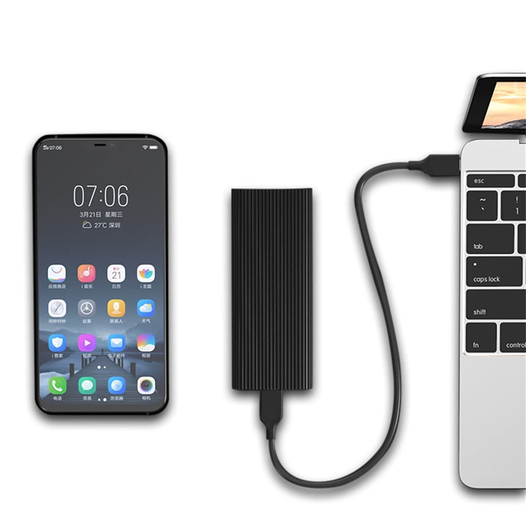 M.2 Ssd Externes Gehäuse USB Typ-C Port USB 3.1 Gehäuse 10 Gbit/s M.2 SATA Festplattengehäuse HDD-Gehäuse (Farbe: M280T-NVME)