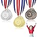 SIEBOLD 6 Pièces Medaille Enfant,Médaille d'or pour Enfants,Gold Sliver Bronze Awards,Médailles Gagnant Jouet pour Enfants Fête d'anniversaire Cadeau Affichage Sport Jour Jeux Prix pour Compétitions