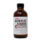 Sassi Odorless Acrylic Liquid 4oz | Low-Odor Monomer for Acrylic Nails | Long Sculpting Time, Strong Adhesion | Made in USA