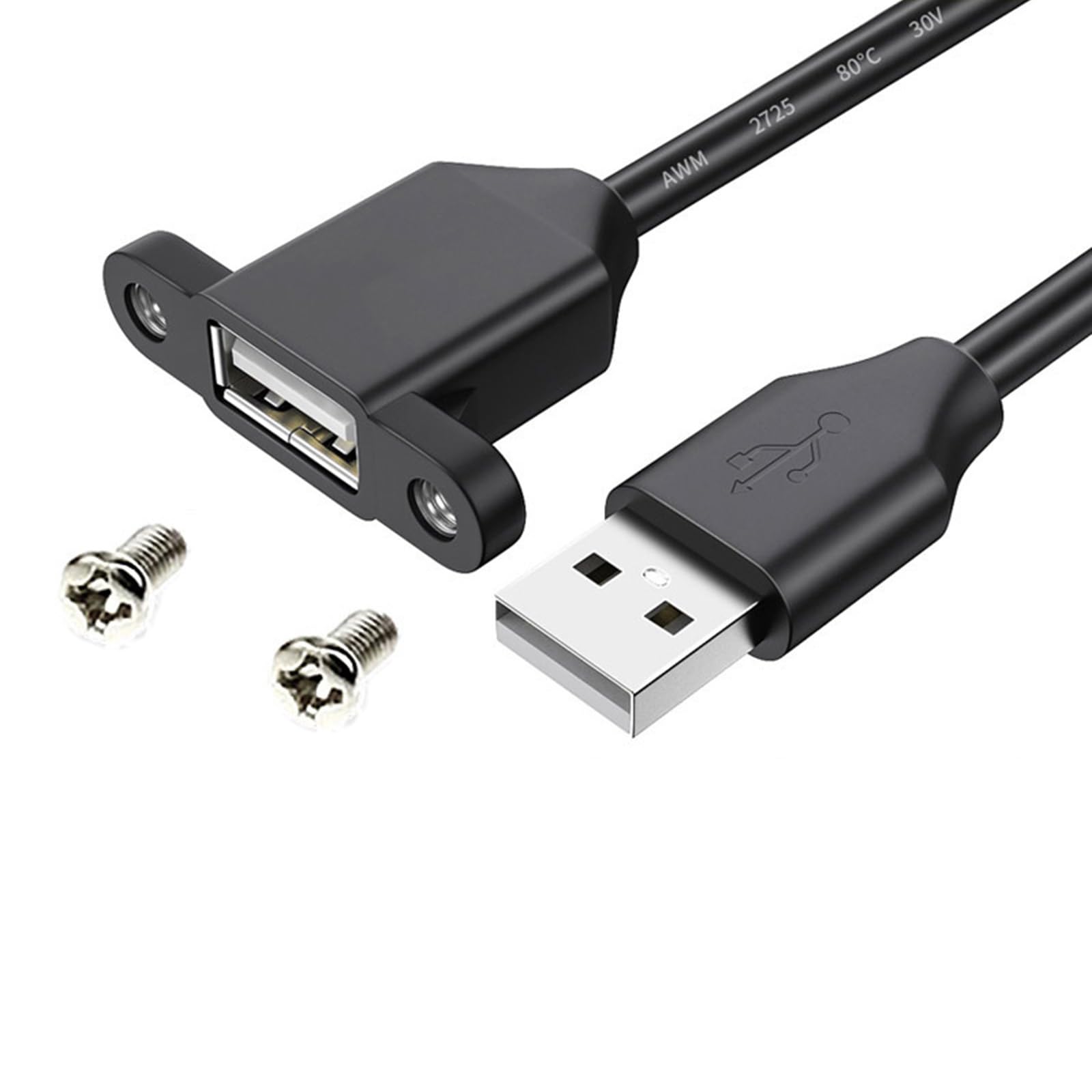 Amazon.co.jp: divuukyi USB 2.0 オス-メス延長ケーブル パネル 