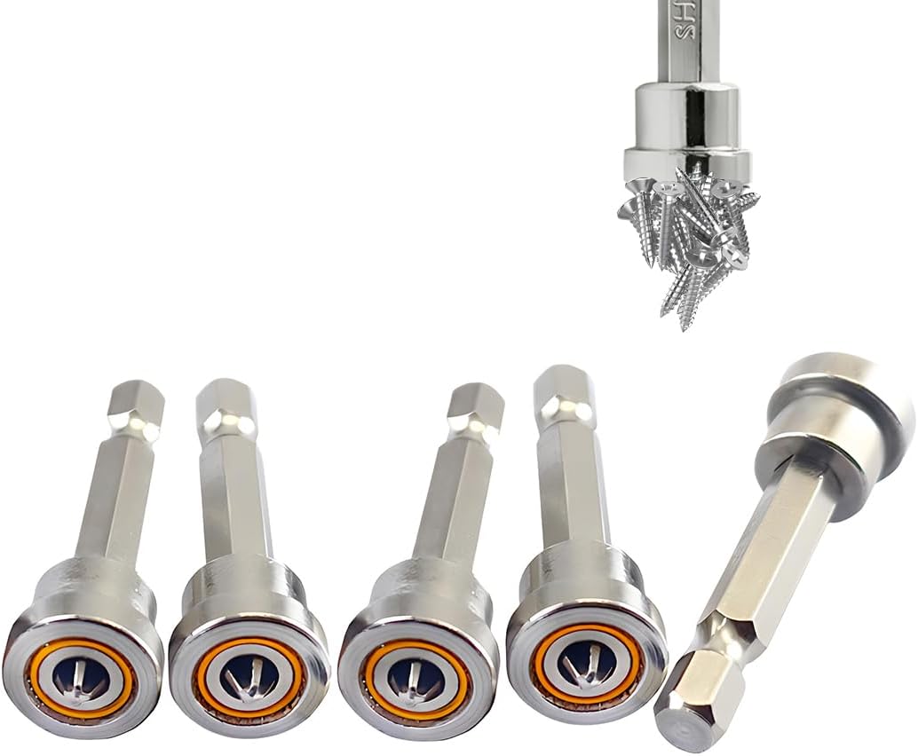 5pcs Set TEURSA ® Premium Magnetic Drywall Screw Setter - PH2 Bits for Plasterboard - Hex Shank Positioning Bit - Easy Drywall Installation - Drill Accessory (5pcs 2'')
