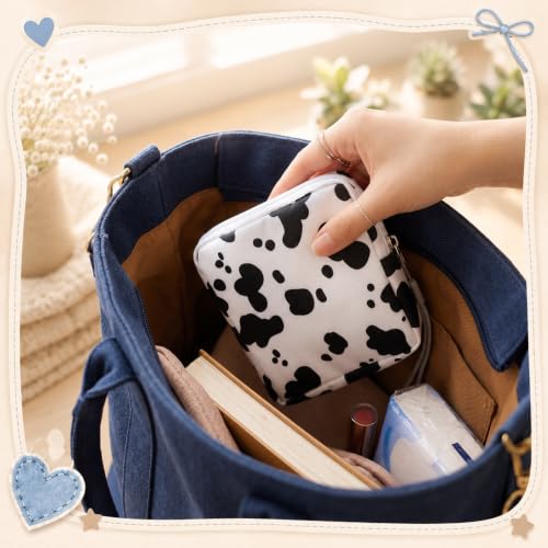 Image of Paterr 24 Pcs Sanitary Napkin Storage Bag Set Including Portable Period Pouch Hand Wrist Strap Lanyard String Holder Tampons Holder Pouch First Period Gift for Teen Girls(Cute Style)