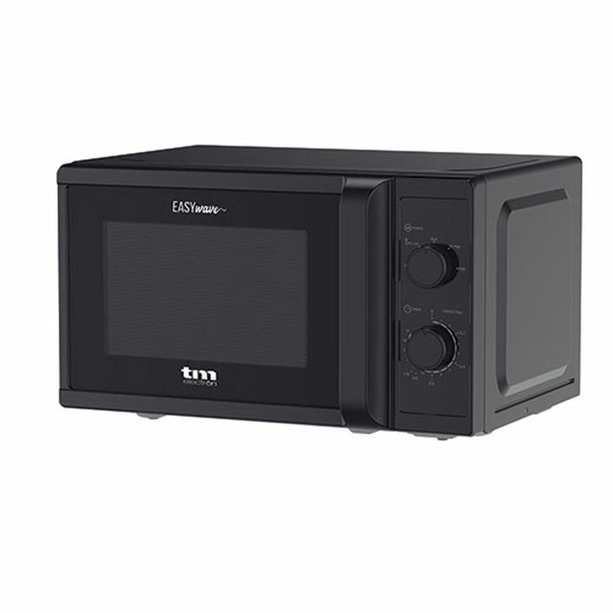 TM Electron TMPMW002BLK EASYWAVE Kuchenka mikrofalowa o pojemności 20 litrów, 700W, 5 poziomów mocy, funkcja rozmrażania i minutnik 35 min, kolor czarny