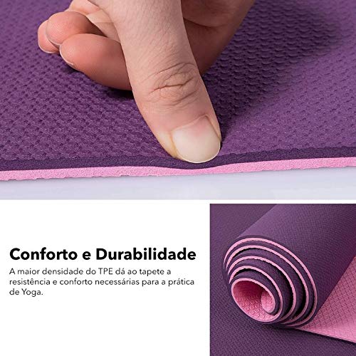 ARIMO Tapete Yoga Mat Antiderrapante TPE Ecológico Biodegradável Todos Os Tipos de Yoga/Pilates 181