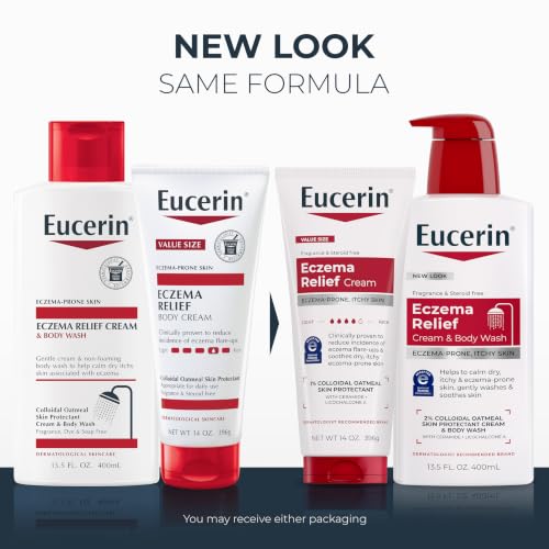 Eucerin Eczema Relief Cream and Body Wash, 13.5 FL OZ - image 2