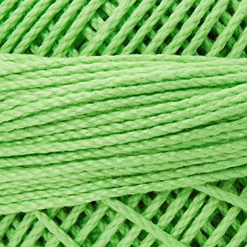 Handy Hands Lizbeth Egyptian Cotton Crochet Thread, Tatting Thread, and Knitting Thread Size 3 (50 grams 120 yards) – HH03679, Lime Green