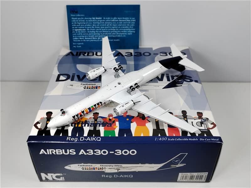 Miniatura 6 de Hobby-Ace NG Model Lufthansa para Airbus A330-300 D-AIKQ Fanhansa Diversity gana 1400 aviones modelo preconstruido